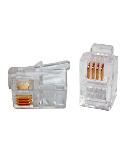 Коннектор телефонный для телефонных трубок Cabeus 4P4C в Ростове-на-Дону Коннекторы и разъемы Pintop.ru