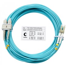 Шнур оптический duplex LC-SC 50/125 mm OM3 10м LSZH Cabeus FOP-50-LC-SC-10m