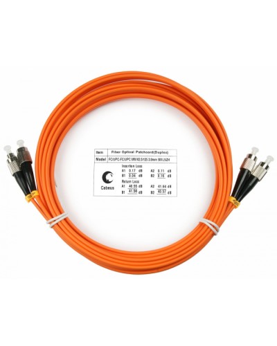Шнур оптический duplex FC-FC 62,5/125 mm 10м LSZH Cabeus FOP-62-FC-FC-10m в Ростове-на-Дону Патч-корды оптические Pintop.ru