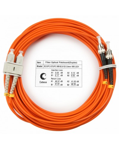 Шнур оптический duplex SC-ST 62,5/125 mm 25м LSZH Cabeus FOP-62-SC-ST-25m в Ростове-на-Дону Патч-корды оптические Pintop.ru