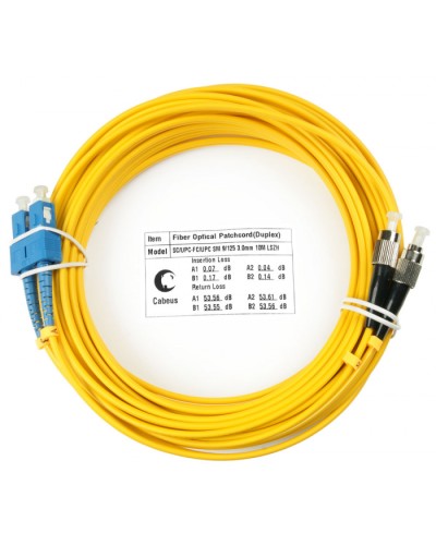 Шнур оптический duplex SC-FC 9/125 sm 20м LSZH Cabeus FOP(d)-9-SC-FC-20m в Ростове-на-Дону Патч-корды оптические Pintop.ru