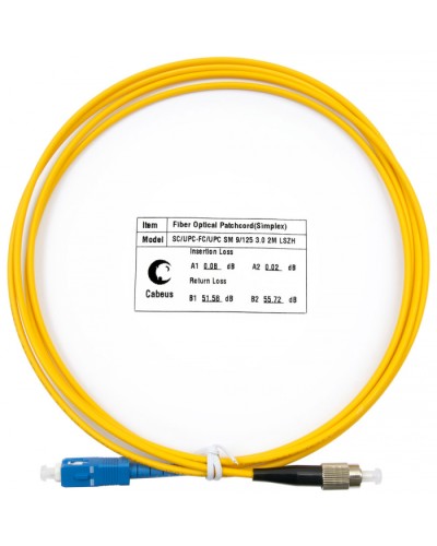 Шнур оптический simplex SC-FC 9/125 SM 2 м LSZH в Ростове-на-Дону Патч-корды оптические Pintop.ru