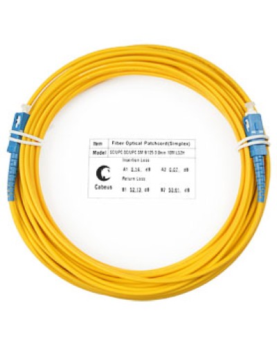 Патч-корд волоконно-оптический (шнур) SM 9/125 simplex SC-SC LSZH (10м) Cabeus FOP(s)-9-SC-SC-10m в Ростове-на-Дону Патч-корды оптические Pintop.ru