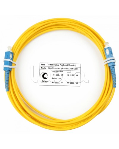 Шнур оптический simplex SC-SC 9/125 SM 5 м LSZH Cabeus FOP(s)-9-SC-SC-5M в Ростове-на-Дону Патч-корды оптические Pintop.ru