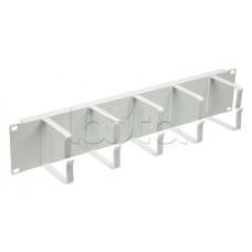 Органайзер кабельный с метал. кольцами 2U Cabeus JB08-2U-GY