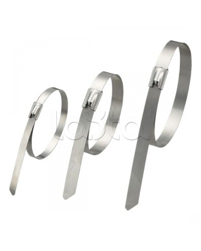 Стяжка неразъемная стальная, коррозионно-стойкая (нержавеющая сталь 304L), 300x4.6x0.3мм, (100 шт) в Ростове-на-Дону Стяжки-хомуты Pintop.ru