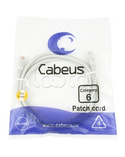 Шнур коммутационный 2xRJ-45/8P8C U/UTP кат.6 (1.5 м) Cabeus PC-UTP-RJ45-Cat.6-1.5m в Ростове-на-Дону Патчкорды (медные) Pintop.ru