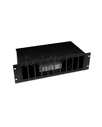 Кросс бокс оптический 19 3U на 10 адаптерных панелей Cabeus (FO-19-10FP-BK) в Ростове-на-Дону Кросс оптический Pintop.ru