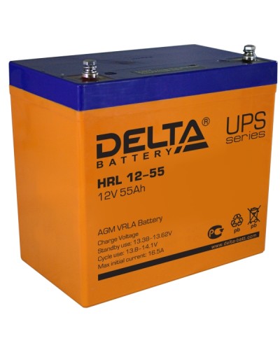 Аккумулятор свинцово-кислотный Delta HRL 12-55 в Ростове-на-Дону Электротехническое оборудование Pintop.ru