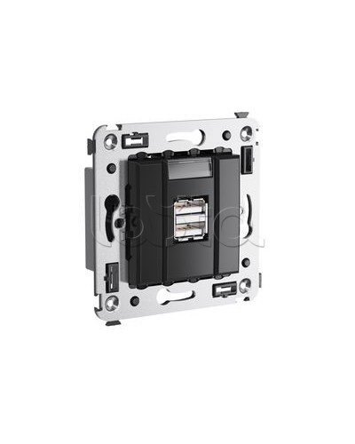 Устройство зарядное Avanti, Черный квадрат DKC 4402543 в Ростове-на-Дону Блоки розеток Pintop.ru