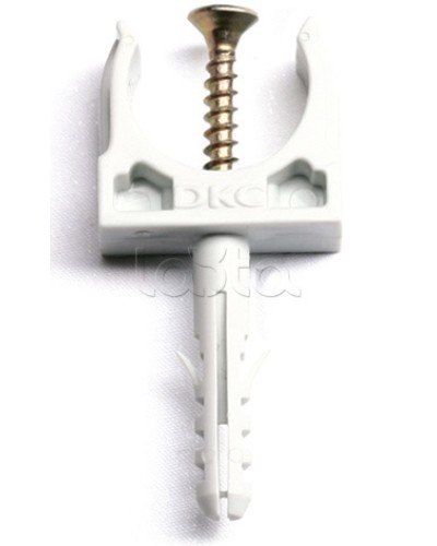 Держатель с защелкой и дюбелем, д.32 мм DKC 51332 в Ростове-на-Дону Держатели, клипсы, скобы Pintop.ru
