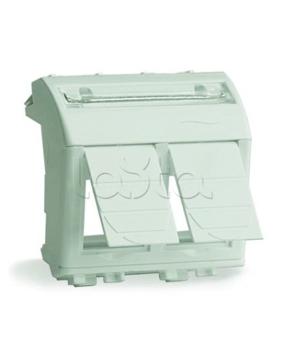 Адаптер для 2-х информационных разъемов Systimax, белый, 2мод DKC 76617B в Ростове-на-Дону Аксессуары для стоек и шкафов Pintop.ru