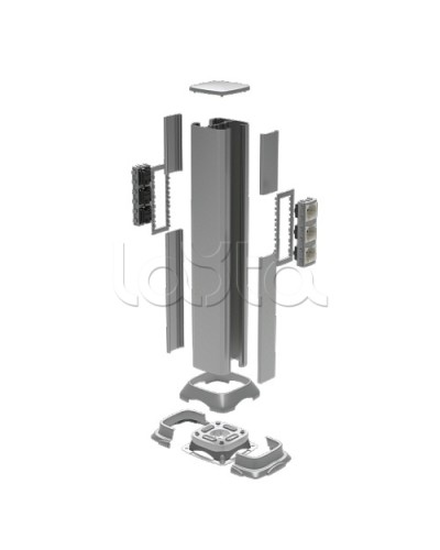 Колонна алюминевая 0,71 м, цвет светло-серебристый металлик DKC 09591 в Ростове-на-Дону Аксессуары для стоек и шкафов Pintop.ru