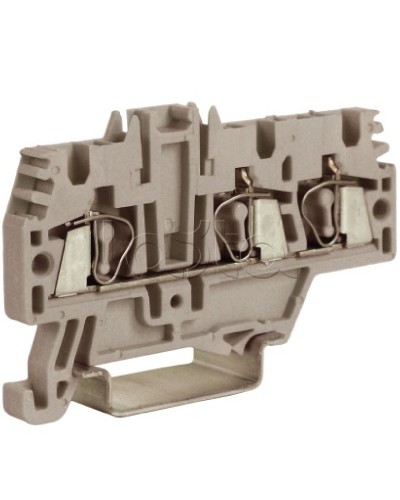 Зажим 2,5 кв.мм серый 1 ввод/2 вывода DKC ZHM510GR в Ростове-на-Дону Держатели, клипсы, скобы Pintop.ru