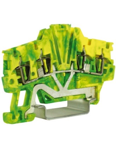 Зажим для заземления, 2 ввод/2 вывода, 1,5 кв.мм желто-зеленый DKC ZHT420 в Ростове-на-Дону Держатели, клипсы, скобы Pintop.ru