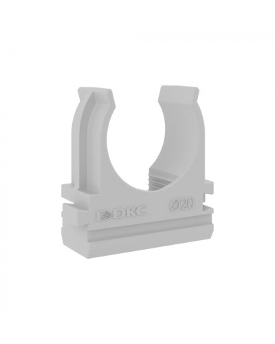 Держатель-клипса быстрого монтажа, для крепления труб, ф20мм, пластик, RAL 7035 DKC 51020M в Ростове-на-Дону Держатели, клипсы, скобы Pintop.ru