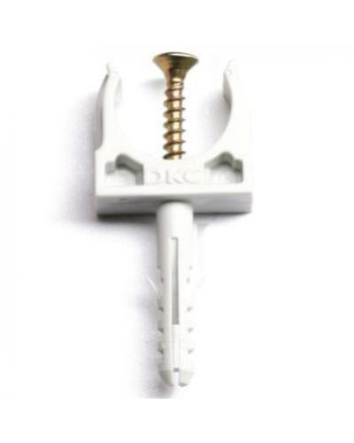 Держатель с защелкой и дюбелем, д.25 мм DKC 51325R5 в Ростове-на-Дону Держатели, клипсы, скобы Pintop.ru