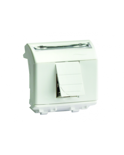 Розетка USB 2.0, со шторкой, белый RAL 9010, 1 разъем, 2М, BRAVA DKC 76202B в Ростове-на-Дону Аксессуары для стоек и шкафов Pintop.ru