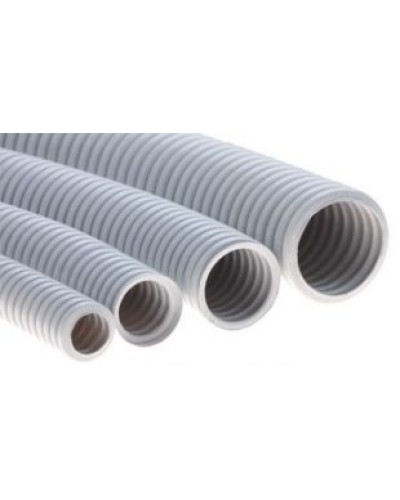 Труба ПВХ гибкая гофрированная д.25мм, тяжёлая без протяжки, 50м, цвет серый DKC 90525 в Ростове-на-Дону Труба гофрированная Pintop.ru