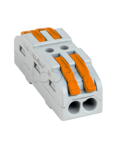 Строительно-монтажная клемма СМК 222-422 проходная 2 полюса 0,08-4мм2 (25шт.) EKF PROxima (plc-smk-422) в Ростове-на-Дону Клеммные колодки Pintop.ru