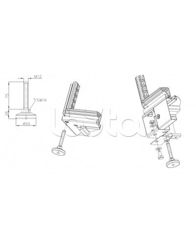 Комплект ножек опорных Elbox EMS-M12 в Ростове-на-Дону Аксессуары для стоек и шкафов Pintop.ru