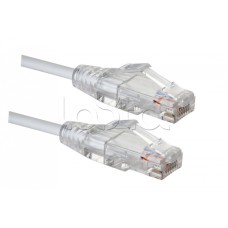 Коммутационный шнур категории 6 SLIM LINE, U/UTP, LSZH, T568B, 3 м, белый Eurolan (21S-U6-03WT)