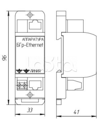 Устройство защиты от импульсных перенапряжений Forteza Блок БГр-Ethernet-PoE в Ростове-на-Дону Устройства защиты операционных процессоров (ОПС) Pintop.ru