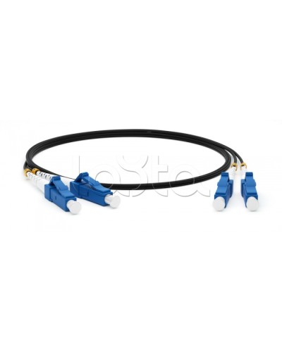 Патч-корд волоконно-оптический Hyperline FC-D2-9-LC/UR-LC/UR-H-3M-LSZH-BK в Ростове-на-Дону Патч-корды оптические Pintop.ru