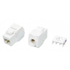 Вставка Keystone Jack RJ-45(8P8C) Hyperline KJ8-8P8C-C6A-180-TLS-WH