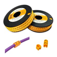 Клипса маркировочная на кабель диаметром 3.6–7.4 мм, символ "6", 500 шт., желтая LANMASTER LAN-MCC-EC26/500-YL