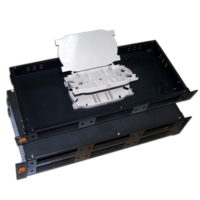 Кросс оптический 19'' стоечный на 6 адаптерных панелей, 2U, с 4-мя сплайс-кассетами LANMASTER LAN-FOBM-RM-6P