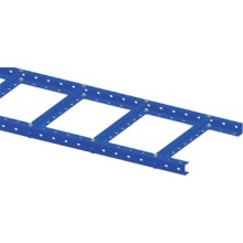 Лоток лестничный, прямая секция шириной 200 мм, сталь, 2.5 метра, серый LANMASTER LAN-LTS200-GY