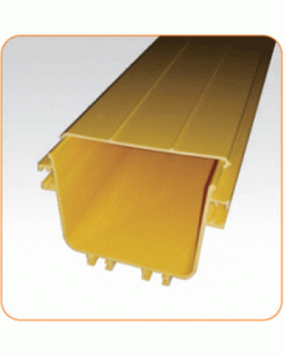 Крышка прямой секция оптического лотка, 100x120 мм, 2 метра, желтая LANMASTER LAN-OT100x120-CVR в Ростове-на-Дону Аксессуары для кабель-канала Pintop.ru
