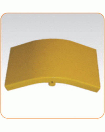 Крышка внешнего изгиба 45° оптического лотка 240 мм, желтая LANMASTER LAN-OT240-EC45C в Ростове-на-Дону Аксессуары для кабель-канала Pintop.ru