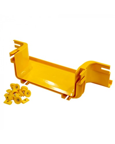 Боковой отвод на оптический лоток 240 мм, монтаж без соединителей, желтый LANMASTER (LAN-OT240-UT/NC) в Ростове-на-Дону Аксессуары для лотков Pintop.ru