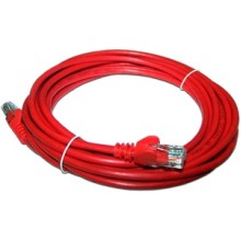 Патч-корд RJ45 - RJ45, 4 пары, UTP, категория 5е, 3 м, красный, LSZH LANMASTER LAN-PC45/U5E-3.0-RD