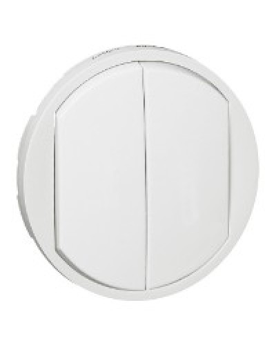 Лицевая панель для выключателя двойного белый Celiane Legrand 068002 в Ростове-на-Дону Аксессуары для кабель-канала Pintop.ru