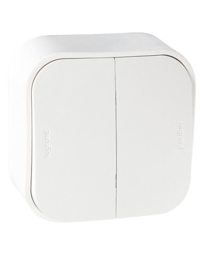 Выключатель двухклавишный Quteo Legrand (782202) в Ростове-на-Дону Аксессуары для кабель-канала Pintop.ru