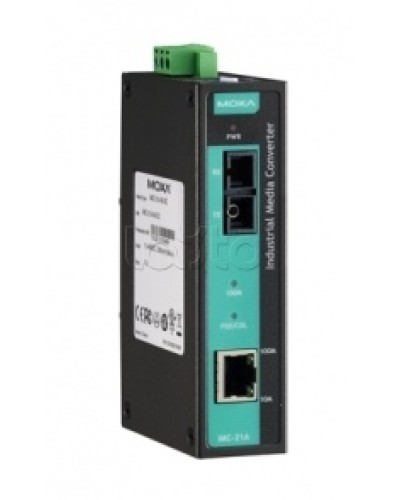 Медиаконвертер Ethernet 10/100BaseTX в 100BaseFX (SC) с расширенным диапазоном температур Moxa IMC-21A-S-SC-T в Ростове-на-Дону Медиаконвертеры Pintop.ru