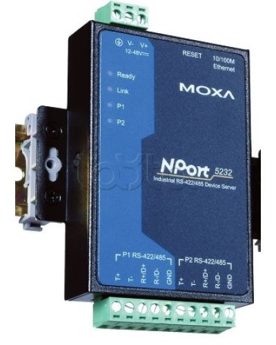 Сервер 2-портовый RS-422/485 в Ethernet Moxa NPort 5232I-T в Ростове-на-Дону Дополнительное оборудование для ОПС Pintop.ru