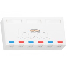 Корпус настенной розетки 6 портов NIKOMAX (NMC-MB6P-ST-WT)
