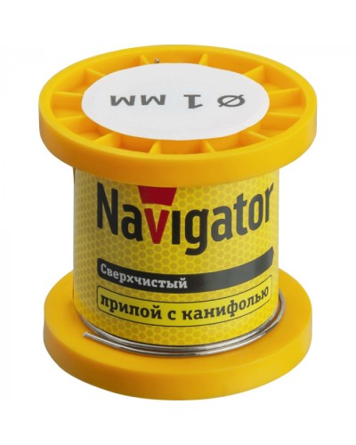 Припой Navigator 93 079 NEM-Pos02-63K-1-K50 (ПОС-63, катушка, 1 мм, 50 гр) в Ростове-на-Дону Аксессуары для кабель-канала Pintop.ru