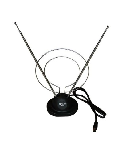 Антенна комнатная телескопическая на подставке «Усы+кольцо», RX-100 REXANT 34-0100 в Ростове-на-Дону Системы видеонаблюдения Pintop.ru