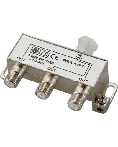 Делитель антенный, (3 TV), 5-1000 МГц REXANT 06-0041-C в Ростове-на-Дону Системы видеонаблюдения Pintop.ru