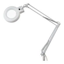 Лупа на струбцине круглая настольная 8Х с подсветкой REXANT (31-0021)