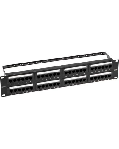 Панель коммутационная с кабельными органайзерами 19, 2U, 48 портов, UTP, RJ-45, CAT 5e REXANT PRO (02-0032) в Ростове-на-Дону Аксессуары для стоек и шкафов Pintop.ru