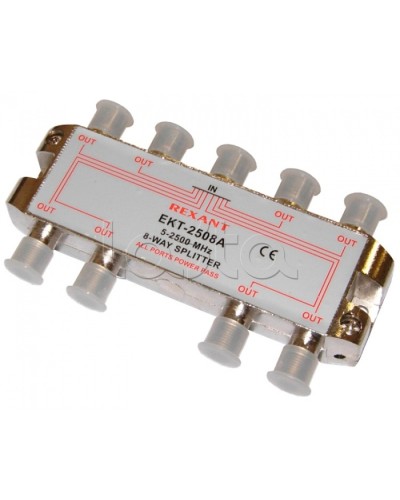 Делитель телевизионный ТВх8 под F разъём 5-2500 МГц СПУТНИК (5шт/уп) REXANT 05-6205 в Ростове-на-Дону Системы видеонаблюдения Pintop.ru