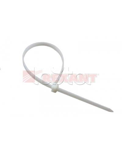 Хомут-стяжка нейлоновый, многоразовый 3х100 мм СКМ-100 белый (100шт/уп) REXANT 07-0109 в Ростове-на-Дону Стяжки-хомуты Pintop.ru