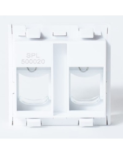 Лицевая панель45x45 мм, для 2 модулей Keystone SPL (500020) в Ростове-на-Дону Аксессуары для кабель-канала Pintop.ru