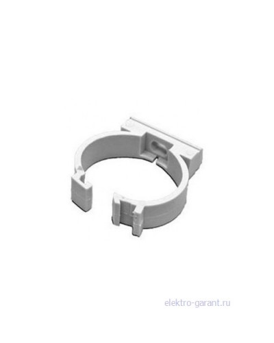 Держатель с защелкой Экопласт для труб D25мм, АБС, белый (50 шт) в Ростове-на-Дону Аксессуары для кабель-канала Pintop.ru